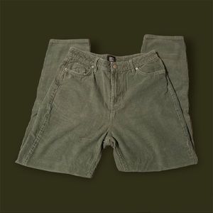 BDG GREEN CORDUROY MOM PANTS